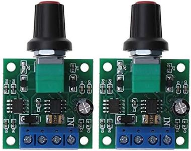 EMSea 2Pcs PWM DC Low Voltage Motor Speed Controller DC 1.8V 3V 5V 6V 12V 2A 1803BK Motor Governor Module Adjustable Driver Switch with Control Knob