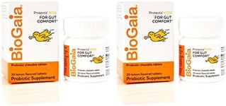 BioGaia Protectis Chewable Tablets for Toddlers, Kids, and Teens Occasional Stomach Pain, Constipation, Diarrhea, and Regularity, 30 Tablets, 2 Pack