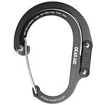 Gear Aid HEROCLIP Carabiner Clip and Hook (Large) for Camping, Backpack, Organization, and Garage, Stealth Black