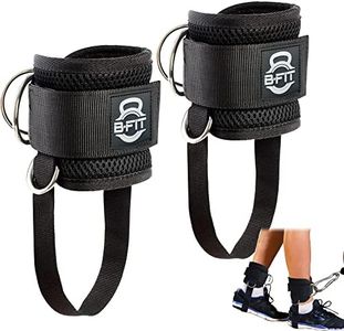 B Fit Ankle Straps for Cable Machines,Adjustable Comfort fit Neoprene, Reinforce Double D-Ring - Premium Ankle Cuffs to Improve Abdominal Muscles, Lift The Butts, Tone The Legs for Men & Women