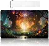 Premium Stitched MTG Playmat with Zones and Non-Slip Rubber Backing - TCG Play Mat for MTG and Other Card Games - Colorful Design with Vintage Look and Feel (DKT (60),No Zones)