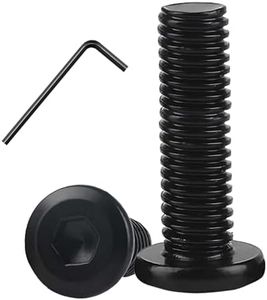 Metuja M8-1.25 x 40mm,50-Pack Black Flat Head Hex Socket Cap Screw Bolts,304 Stainless Steel,Fully Threaded M8 Bolts,Metric Fasteners for Furniture