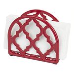 Home Basics Lattice Collection Cast Iron Napkin Holder (Red)