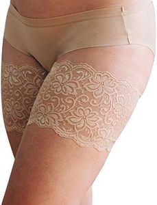 Bandelettes Original Patented Elastic Anti-Chafing Thigh Bands. Prevent Thigh Chafing - Beige DOLCE, Size C (Large)