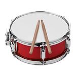 Snare Drum,Lechnical 12inch Snare Drum Head with Drumsticks Shoulder Strap Drum Key for Student Band Red