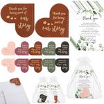 Sinload Wedding Favors for Guests Bulk Include PU Leather Corner Bookmarks Heart Book Marks Thank You Cards Gift Bags Wedding Souvenirs for Guest Bridal Shower Favors Reading Lover Gifts(50 Sets)