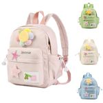 Glimmerday Personalized Children's Backpacks, Cute Cartoon School Backpack for Girls with Sewn Name, Girl's Backpack, Baby Daycare Backpack Back to School Gift