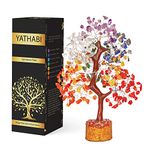 Seven Chakra Tree - Crystal Tree for Positive Energy - Crystals - Chakra Tree of Life Decor - Feng Shui Tree - Crystals and Stones - Spiritual Items - Good Luck Gifts - Housewarming Gifts for Women