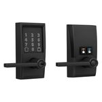 Schlage FE789WBCEN622LAT Encode Century WiFi Latitude Lever Smart Keyless Entry Touchscreen Door Lock, Matte Black