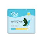 BLISSNATURAL Organic Sanitary Pads For Women|Rash-Free Sanitary Pads|Heavy Flow Pad|Jumbo Pack|Size - Xxl|Pack Of 34 Pads|Whole Night Protection