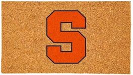 Team Sports America NCAA Syracuse University Natural Coir Doormat | Official Full Color Team Logo | 28 x 16 Inches | Non Slip Back | Front Door Welcome Floor Mats | Indoor Outdoor Entrance Home Décor