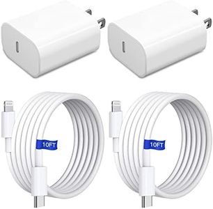 iPhone Fast Charger [Apple MFi Certified] 2 Pack 20W USB C Wall Charger Block with 10FT USB C to Lightning Cable, PD Type C Charger Compatible with iPhone 14/13/12/11 Pro Max/XS/XR, iPad and AirPods