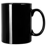 20 OZ Extra Large Ceramic Coffee Mug, Smilatte M017 Classic Porcelain Boss Super Big Tea Cup with Handle for Office and Home, Black