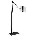 LanPavilion Tablet Floor Stand with Upgraded Weighted Base, Flexible Adjustable Holder, Compatible with iPad Pro, Air, iPhone, Galaxy, Supports 4.7''-13'' Devices for Home, Bed, Sofa, Office Use