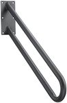 Hold Tight Handrails Steel Wall Mount Handrail - Heavy Duty Stair Railing for Decks, Porch, Mobile Homes, Short Stairway - Weatherproof & Non-Slip Powder Coated Finish - [32"], [Black]