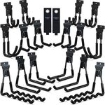 3-H Slatwall Accessories, Slatwall Hooks & Hangers Multi Sizes, Slat Wall Hanging Hooks for Garage Wall Panels Organzing Garden Tools Chairs Ladder,18 Pack,Orange