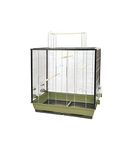 duvoplus, Fiona Natural Bird Cage, 78 x 48 x 81.5 cm, Olive Green/Zinc, Birds, Olive Green/Zinc, Birds