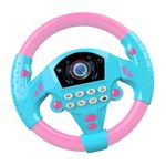 1Pcs Steering Wheel Toy Simulate Driving Car Copilot Steering Wheel Electric Baby Toys with Sound Driving Vocal Toy Kids Musical Educational Stroller (R-1)