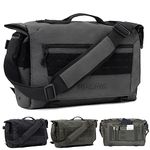 VEAGIA Messenger bags Laptop bag Briefcase Molle system Tactical style Detachable shoulder strap Shoulder Bags(16.5x11x4.5in,grey)