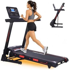 Garvee 18 Inch Long Folding Treadmill with Auto Incline,Treadmill 300 Lb Capacity,3.5 HP Quiet Brushless Motor,8.7 MPH,Shock Absorption,Heart Rate Monitoring,for Home,Office,Gym