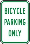 Bicycle Parking only sign Water Proof Sticker