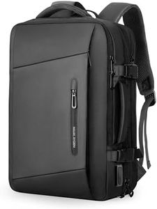 MARK RYDEN Travel Backpack for Men, 45L Flight Approved Carry on Backpack, 17.3 Inch Laptop Backpack with USB Charging Port, Waterproof Business Backpack, Black, 45L, Travel Backpacks/Laptop Backpack