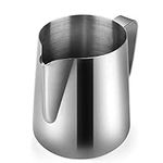 Flexzion Milk Frothing Pitcher - Stainless Steel Milk Frother Cup for Barista, Espresso Machines, Cappuccino Coffee, Milk Frother, Latte Art - Coffee Steaming Pitcher 12 oz 350 ml