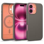 Caseology Nano Pop Mag for iPhone 16 Case [Dual Layer Silicone Case Compatible with Magsafe] Military Grade Tested (2024) - Papaya Gray