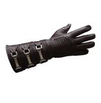 Mens Gauntlet Real Leather Cosplay Costume Long Brown Right Hand Glove (M)