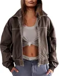 Tanming Womens Leather Jacket Fall 