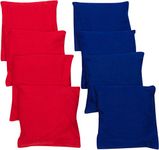 Trademark Innovations 6-Inch Starter Set Cornhole Bean Bags, Set of 8, Red, Blue (BBAG-6X6-REDBU)