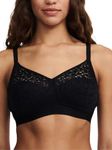 Chantelle Women's Norah Supportive Wirefree, Black, 32E