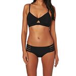 SEAFOLLY Women's Multi Strap Hipster Full Coverage Bikini Bottom Swimsuit, Active Black, 8