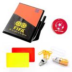 Wrzbest Football Soccer Referee kit,Referee Whistle,Toss Coin and Yellow Cards with Notebook - 3 in 1 Referee Accessories Set