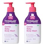 Tedibar Rich Moisturising Baby Body Wash with Skin Friendly PH | 100% Soap & Alkali Free | Prevents Dryness & Rahses,400 ml x Pack of 2
