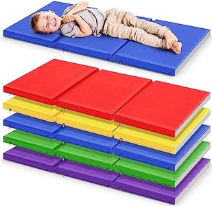 Wesiti 5 Pieces 2'' Thick Fold Daycare Nap Mats 3 Folding Preschool Sleeping Floor Rest Mats for Kids Toddler School Classroom Kindergarten