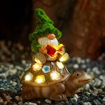 Nacome Solar Garden Gnomes Decorations for Yard - Outdoor Gnomes Statues for Patio,Yard,Balcony,Lawn Ornament,Garden Gifts for Women/Mom/Grandma,Mom's Best Gift