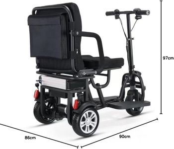 Foldable 3-Wheel Electric Mobility Scooter – Lightweight, Portable