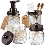 Mason Jar Bathroom Accessories Set 