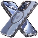 REBEL Clear Case for iPhone 15 Pro [Frosted Series Gen-5] Strong MagSafe Compatible, Grip Sides, Translucent Matte Texture, Protective Shockproof Bumpers, Metal Lens & Buttons, 6.1 Inch Phone 2023