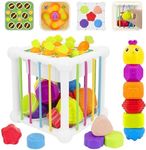 BYFWH 6 in 1 Montessori Learning Activity Cube Baby Toys,Sensory Educational Toys for Toddlers 18-48 Months Educational Learning Activities, Busy Cube Activity Table for 1 Year Old