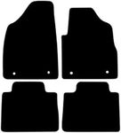 Lusso Floor Carpet Mats for Car | Tailored/Compatible with MG HS 2019+ Onwards| DELUXE Carpet | Heavy Duty Deluxe Car Mats | 4 Fixing Clips | 4 piece Set (Silver Edging)
