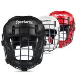 Victorbudo USA Boxing Headgear MMA Muay Thai, Removable Face Grill, Head Gear for Sparring Grappling Martial Arts Kickboxing Karate Taekwondo BJJ Training Head Guard (Black, Medium)