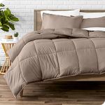 Bare Home Comforter Set - Queen Size - Ultra-Soft - Premium 1800 Series - All Season Warmth (Queen, Taupe)