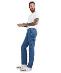 Joe Browns Men's Loose Fit Carpenter Workwear Style Mid Wash Denim Jeans, 36W x 32L