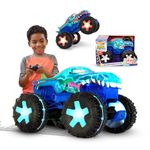 Hot Wheels Monster Trucks 1:15 Scale Mega-Wrex Alive Battery-Powered RC Vehicle with Lights & Sounds, JBD90