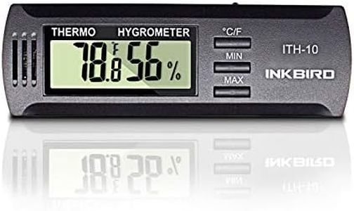 Inkbird ITH-10 Digital Thermometer and Hygrometer Temperature Humidity Monitor Humidor Guitar Ukulele Mason Jar