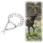 Metal Choke Chain for Dog Anti Bark Collars for Dogs Durable Thick Prong Collars for Pet Outdoor Training Stainless Steel Prong Collar for Large Medium Small Dogs (2mm*45cm)