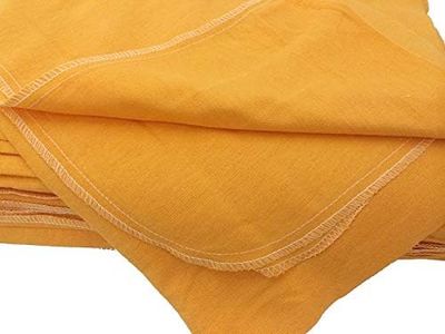 Auto Fender Cover and Seat Protector, Orange 12-Pieces, Eco-friendly 100% Soft Natural Cotton, protects auto surfaces, car interiors, seats, ideal for mechanic shop, garages, body shops, DIY projects