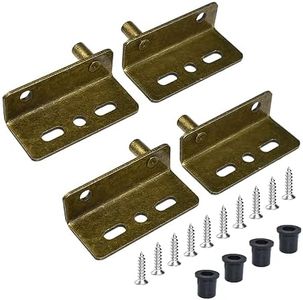 Aifeier ET 2 Sets Pivot Hinges Bronze Heavy Duty Concealed Shaft Door Hinges with Bushing for Wood Doors, Drawers, Furniture Cabinets, Wardrobe, Showcase, etc